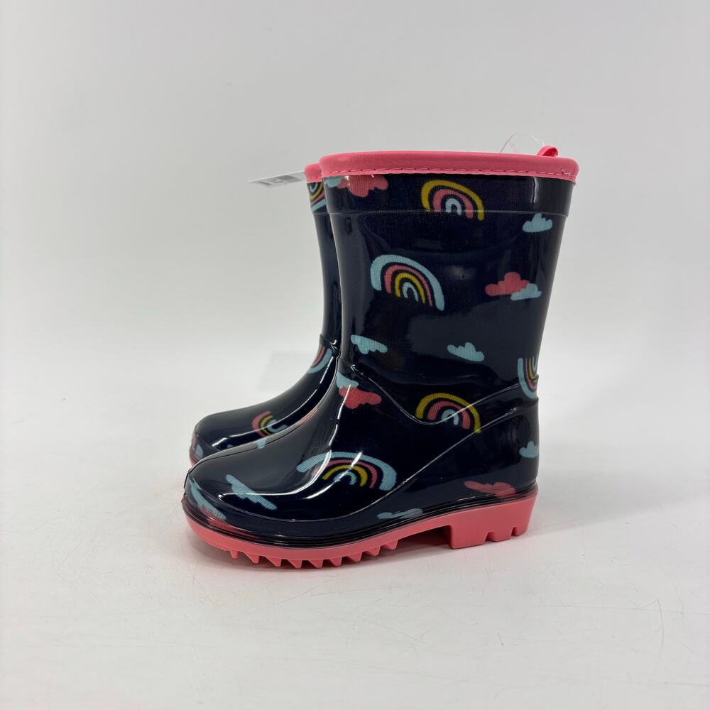 Carter's Size 6 Sherry Rainbow Boots Toddler Pink Navy Blue